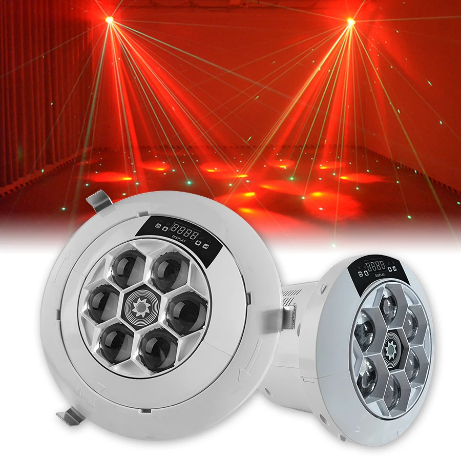 

Dj Light 6 Bee Eye Laser Light Led R/G Laser Strobe Image Line Scans Dance Bar Home Party Disco Wedding Effect Lighting