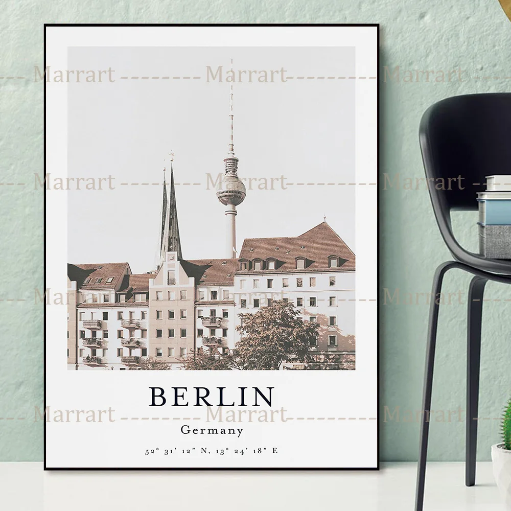 Travel Poster Print,Photography Poster Prints,Brazil,California,Costa Rica,Florence And Germany Cityscape Wall Art Home Decor