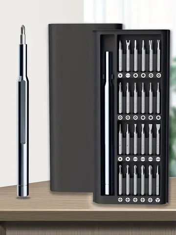 Precision Screwdriver Set 25 in 1 Phillips Torx Hexagonal Flat Head Magnetic Screwdriver Head for iPhone PC Watch Camera Glasses