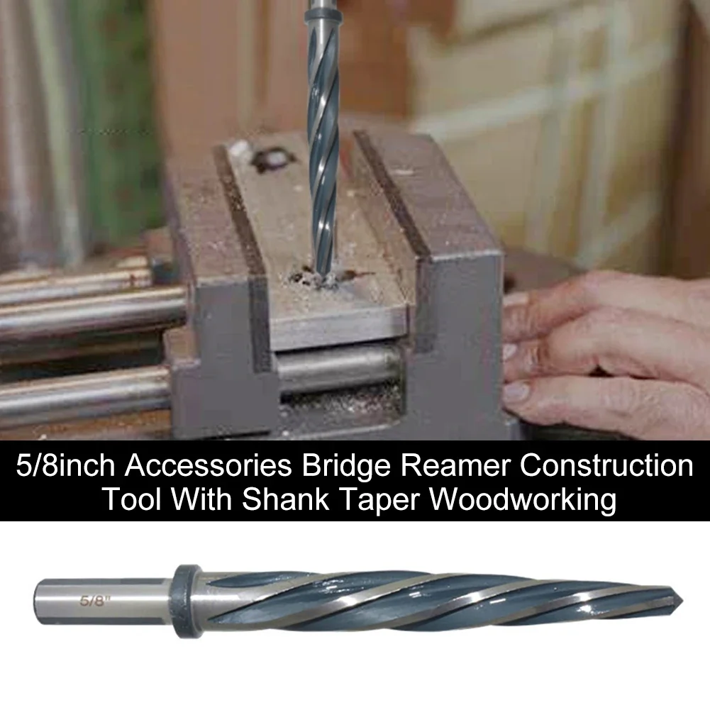 

5/8 Inch Chuck Bridge Reamer 1/2 Inch Shank HSS Car Reamer High Speed Steel Taper Bridge Reamer Bit Chamfer Enlarge Hole America