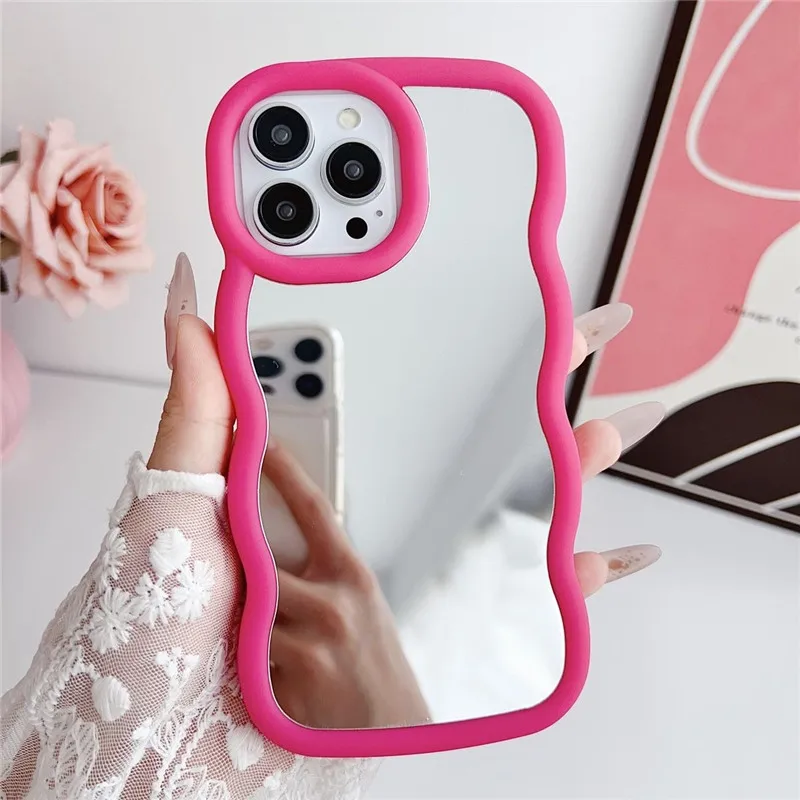 Makeup Mirror Phone Case For Samsung Galaxy S24 ultra S23 S22 S23FE S21FE A34 A54 A33 A53 A73 Soft Silicone Back Cover