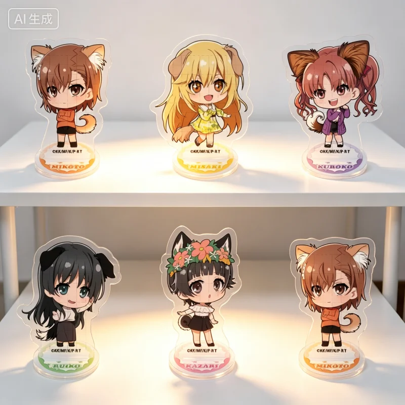 Anime A Certain Scientific Railgun Character 10cm Acrylic Stand Mode Keychains desk decorations Souvenir Animation Peripheral