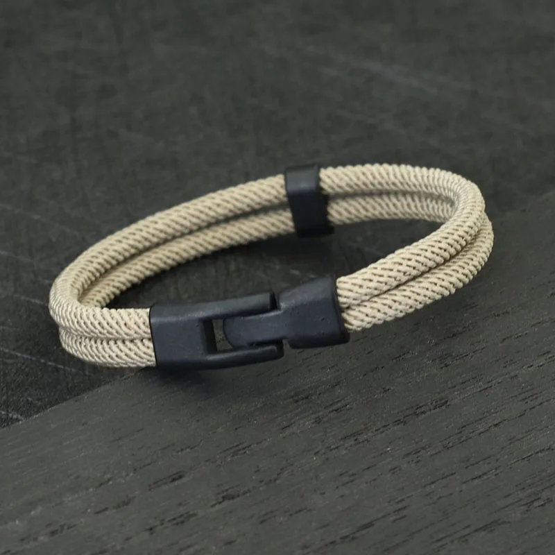 Novel Men Bracelet Bangle Grade A 4mm Nautical Wrap Rope Braslet Outdoor Sports Camping Cycling Hand Accessories Pulseria Homme