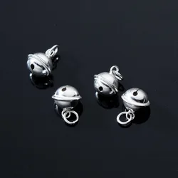 1pc/Lot 925 Sterling Silver Ringing Bell Charms 10.5mm Christmas Jingle Bells Silver Pendants DIY Jewelry Accessories Unisex