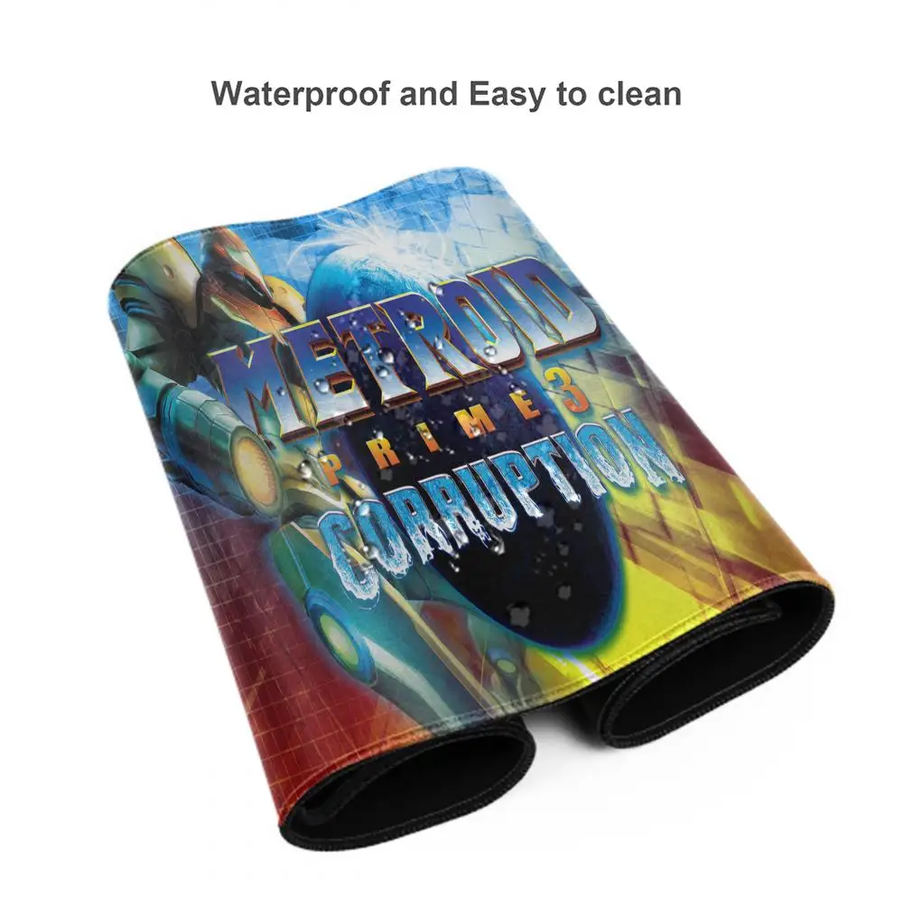 Metroid Muismat Home Xxl Hd Custom Bureau Matten Muismatten Toetsenbord Pad Kantoor Laptop Gamer Zachte Anti-Slip Muis Mat