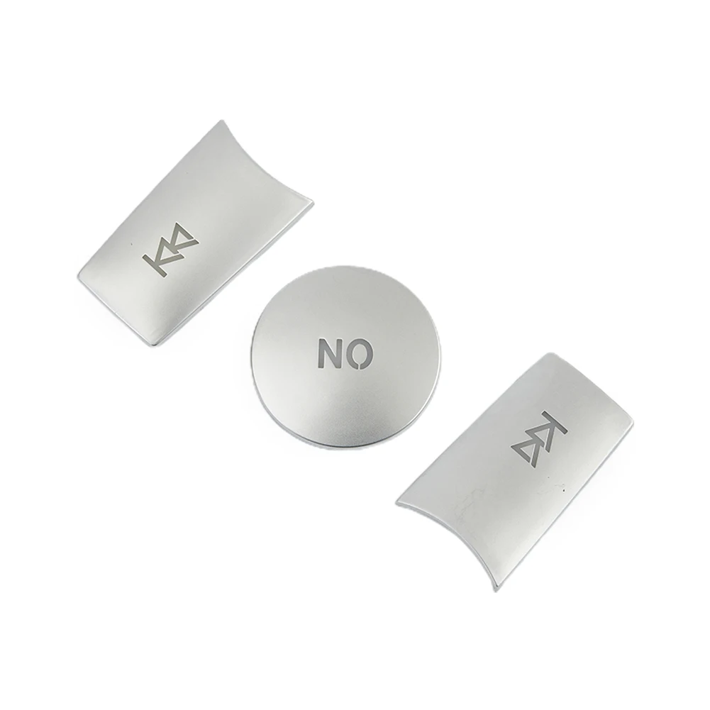 العلامة التجارية الجديدة غطاء أزرار ملصق رائجة البيع الفضة حجم W204 X204 3 قطعة/المجموعة لمرسيدس بنز C GLK ABS كروم البلاستيك