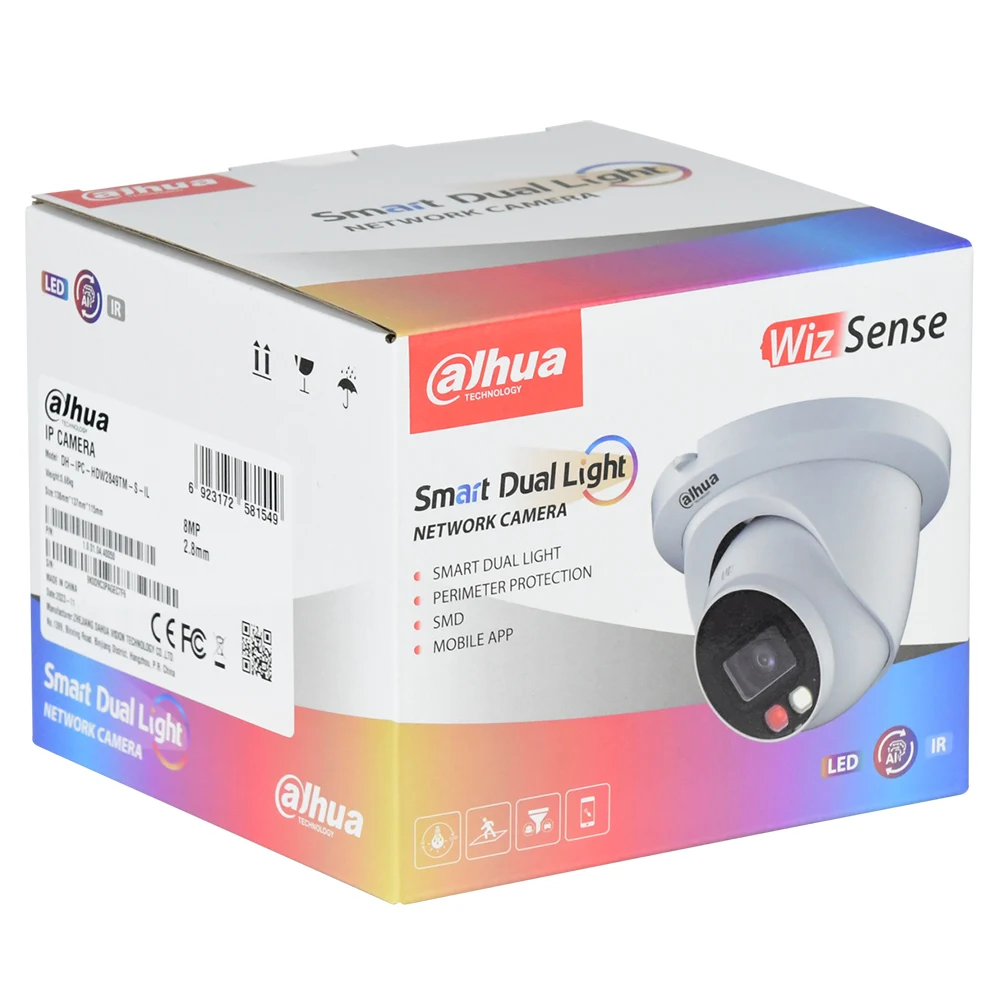 

DAHUA IPC-HDW2849TM-S-IL 8MP Smart Dual Light Fixed-focal Eyeball WizSense Network A