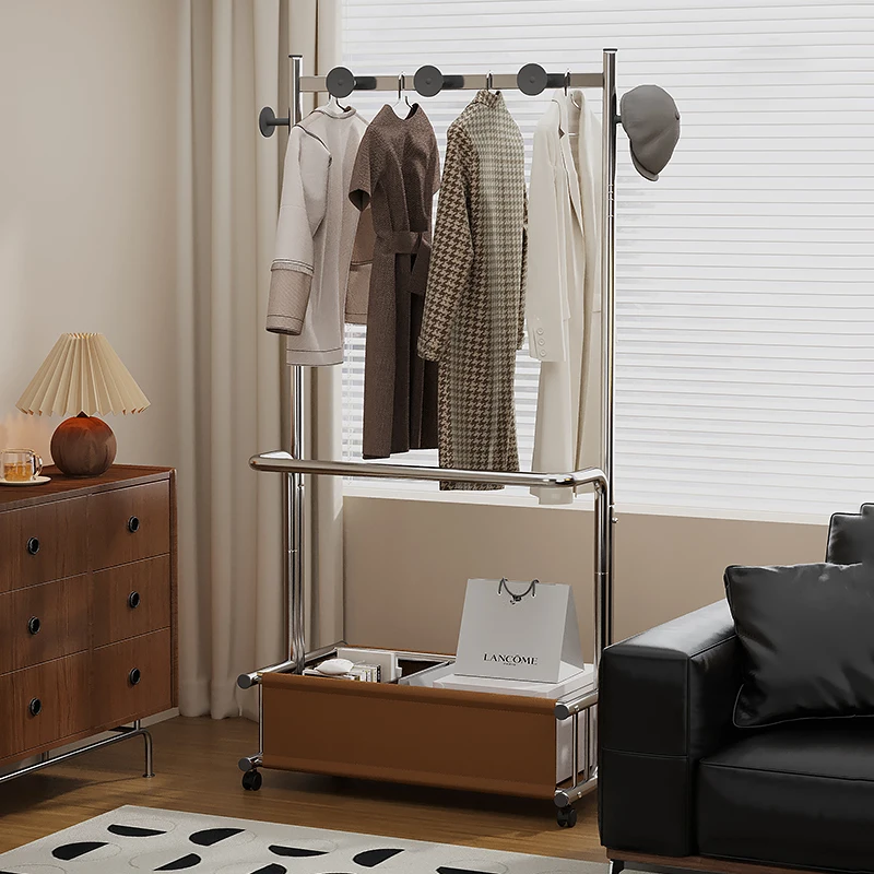 

Bedroom floor hanger home retro living room coat rack removable bedside clothes at night