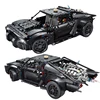 1828PCS 박쥐 자동차 빌딩 블록 기술 Supercar 자동차 모델 벽돌 빛으로 설정 어린이 DIY 교육 장난감 데스크탑 데코 선물 1