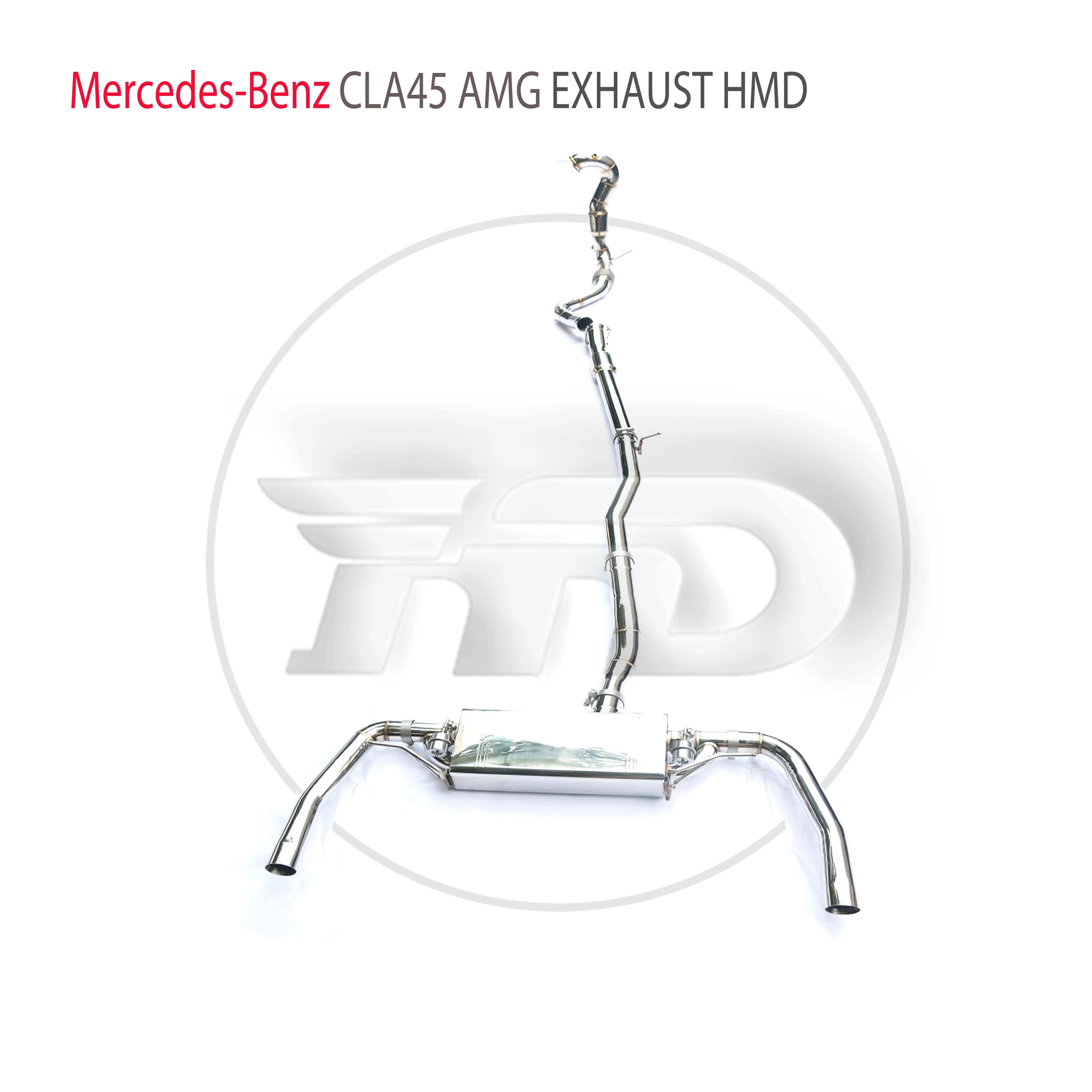 HMD Stainless Steel Exhaust System Performance Catback is Suitable for Mercedes Benz CLA45 AMG Car Muffler