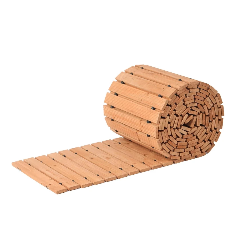 24 'long 17' wide Wooden Garden Access Non-slip Straight Fir Outdoor Walkway Wire Rope Seasonal Outdoor Arrangement Utensils