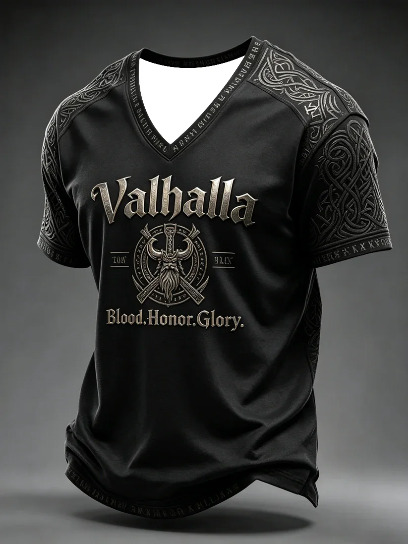 Summer 2027 Best-selling Men's Football Training Shirt in Viking Style 3D Printed Breathable T-Shirt for Family Use Kids