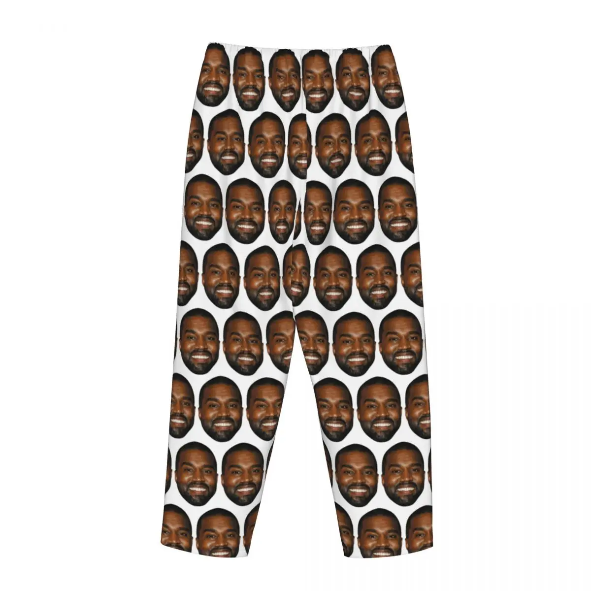 Custom Funny Kanye West Meme Pajama Pants Sleepwear Women\'s Elastic Waistband Rapper Music Producer Sleep Bottoms with Pockets