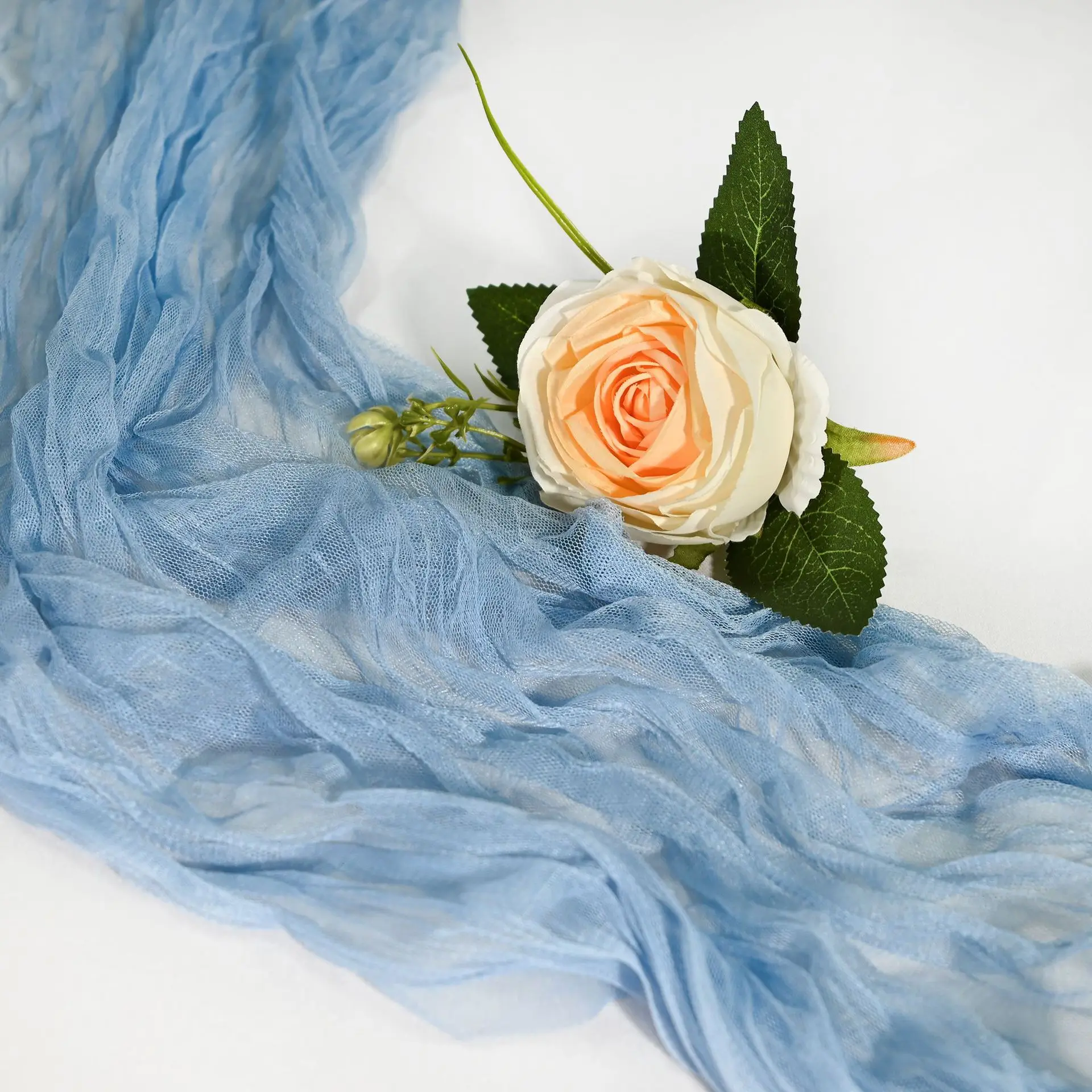 

CX mesh table flag pleated cloth bohemian style table cloth wedding party decorative tablecloth