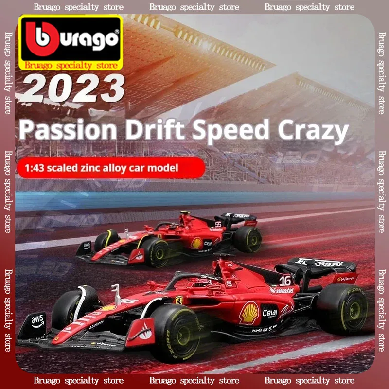 

2023 Bruago 1:43 F1 Model F23 Metal Racing Alloy Simulation Static Model Collection Decoration Male Force Control Car Toy Gift