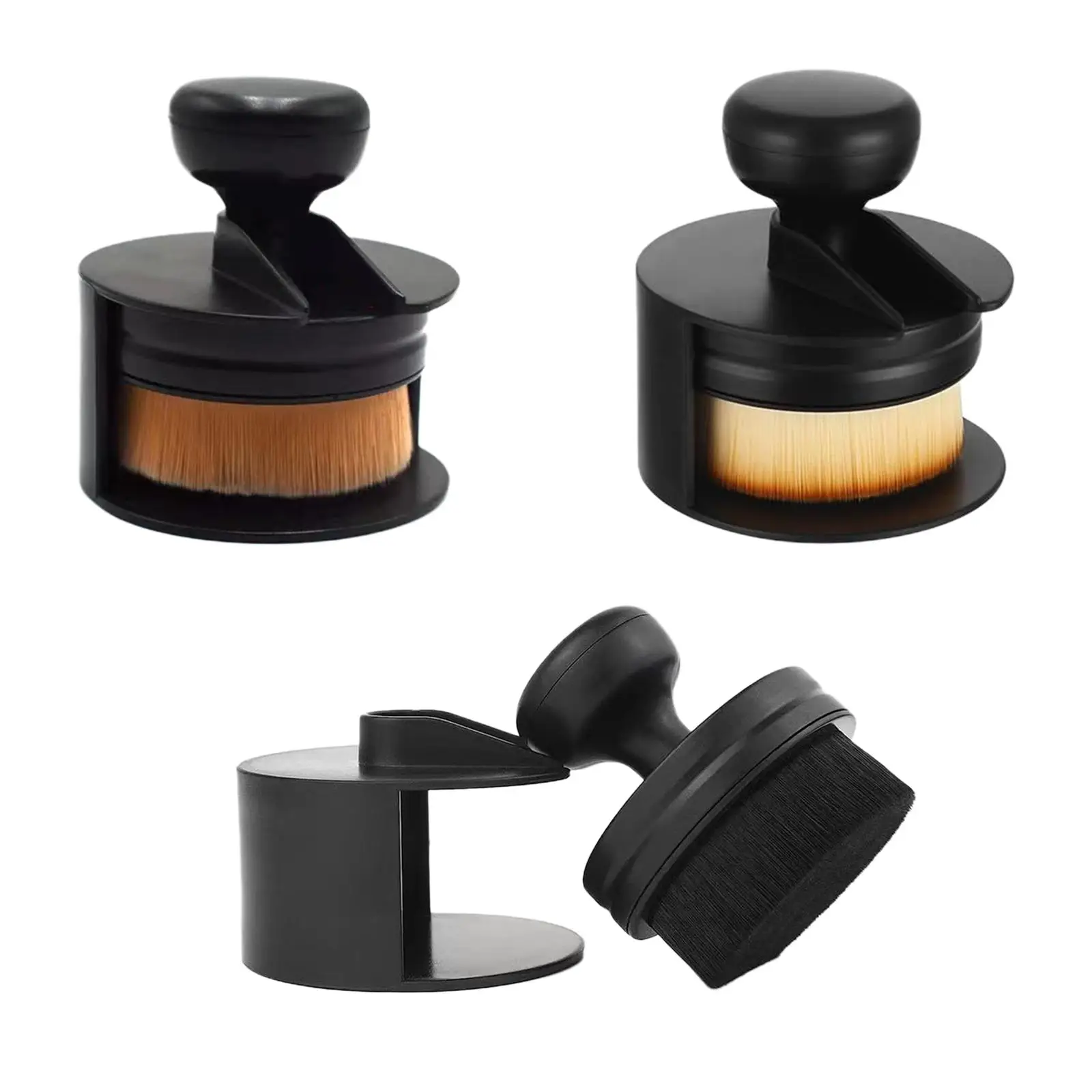 Foundation Brush Draagbare professionele gezichtsmake-upborstel Ronde Kabuki-borstel