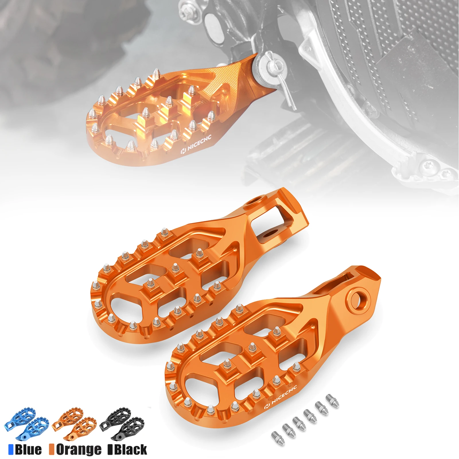 For KTM EXC 300 XCW EXC-F EXC 125 250 300 350 400 450 500 2024 SX SXF XC XCF 2023-2024 Motorcycle Forged Foot Pegs Footrest