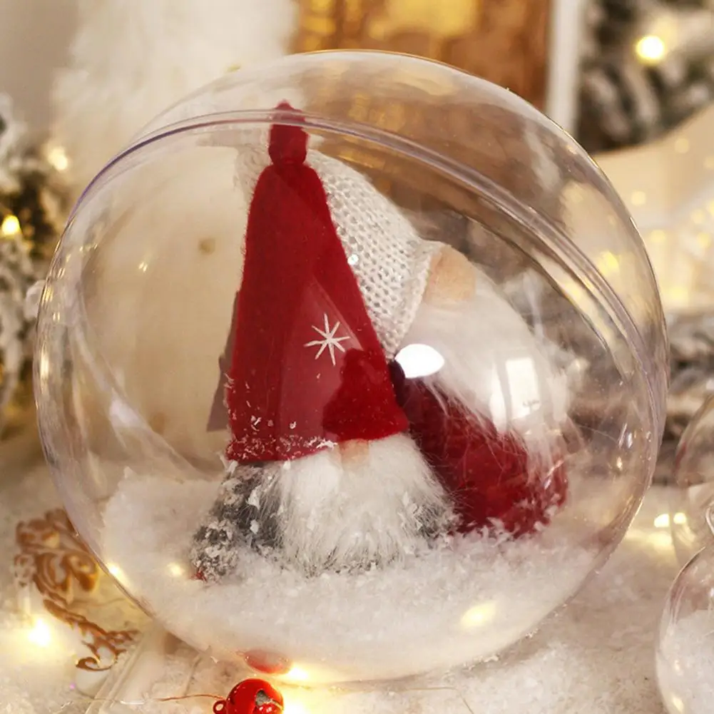 

Plastic Christmas Ball Plastic Bauble Transparent Christmas Ball Candy Box for Wedding Party Decoration Diy Festival Pendant