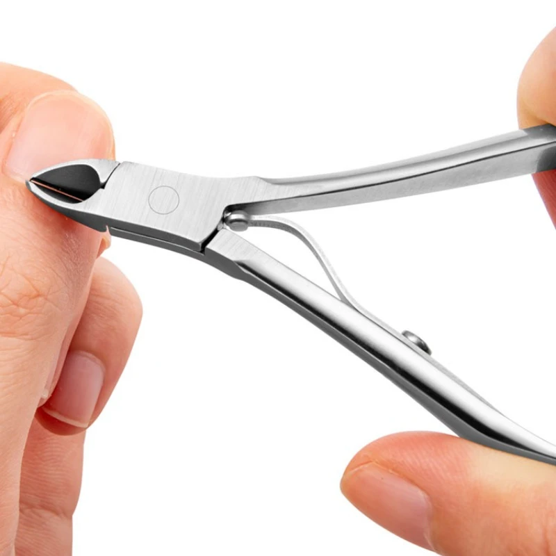 Profissional de aço inoxidável tesoura cutícula do prego pinças função empurrador cutícula removedor manicure trimmer ferramenta cuidados da arte do prego