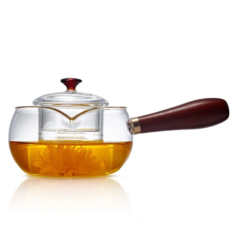 300ml/500ml Regimen Steaming kettle Heatable Borosilicate Glass Teapot with Handle Herbal Flower tea pot Kettle health l