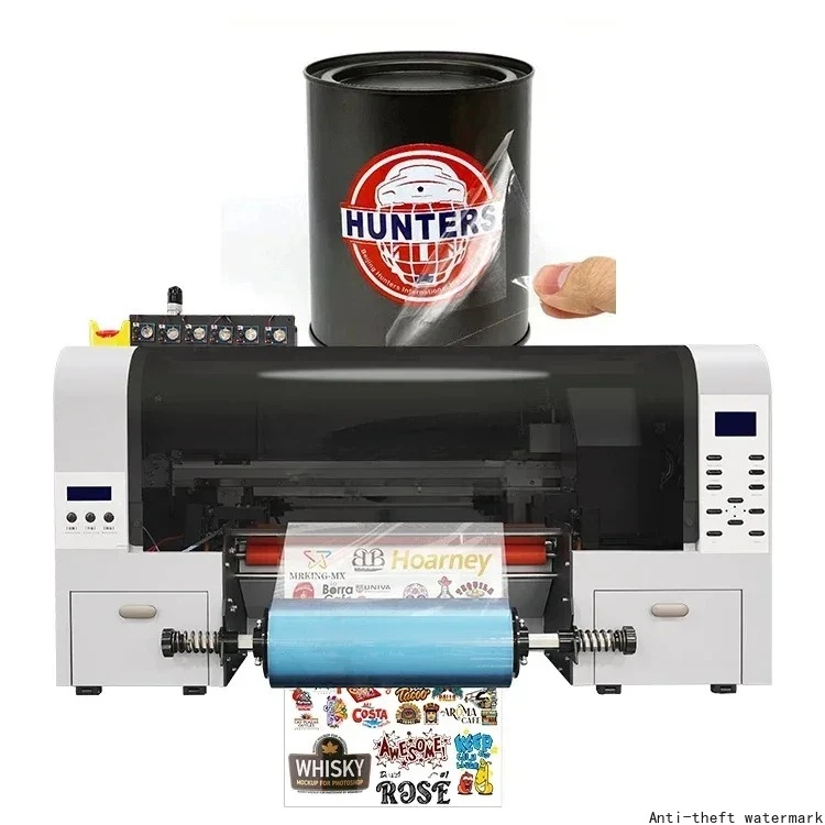 2025 Locor 30cm A3 rollo a rollo UV DTF impresora película de transferencia en frío etiqueta impresora Plotter con función de laminación