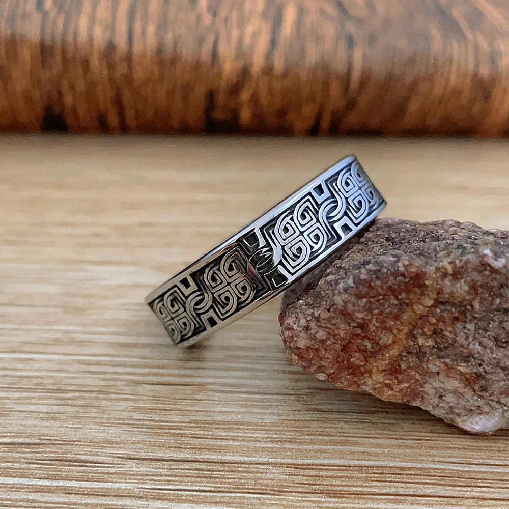 2023 New Nordic Viking Celtic Ring For Men Women Fashion Vikings Rings Stainless Steel Biker Vintage Jewelry Gift Dropshipping