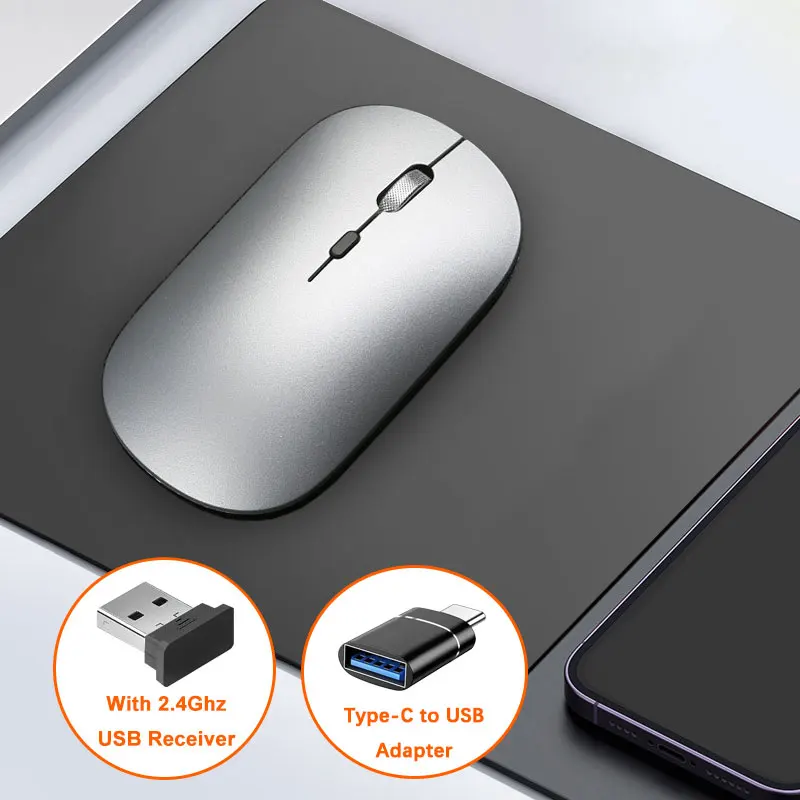 Ultra-Slim 2.4 GHz Wireless Mouse Ergonomic Design 1600 Adjustable DPI Optical Wireless Office Mouse Compatible with Laptops PC