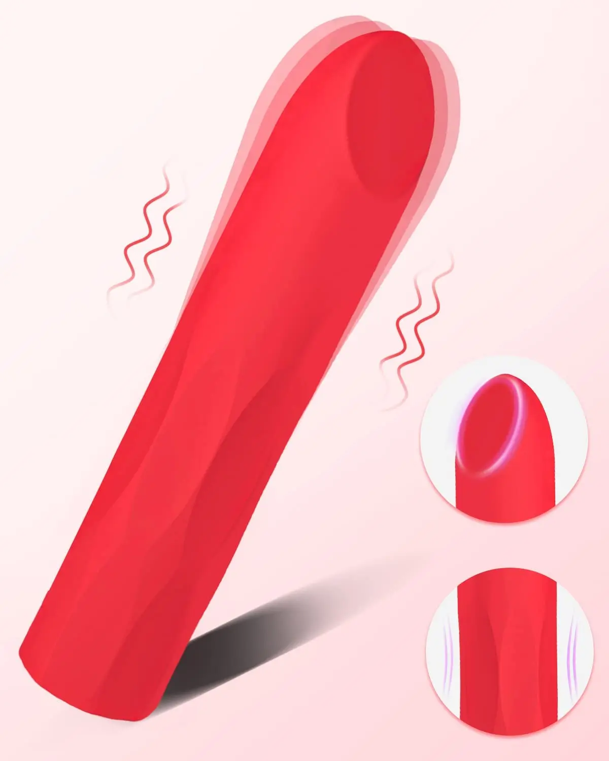 Onismo Bullet Vibrator, Mini G Spot Vibrator Klitoris Vibration Lippenstift Viber 10 Vibration Erwachsenen Sexspielzeug Frauen wasserdicht (rot