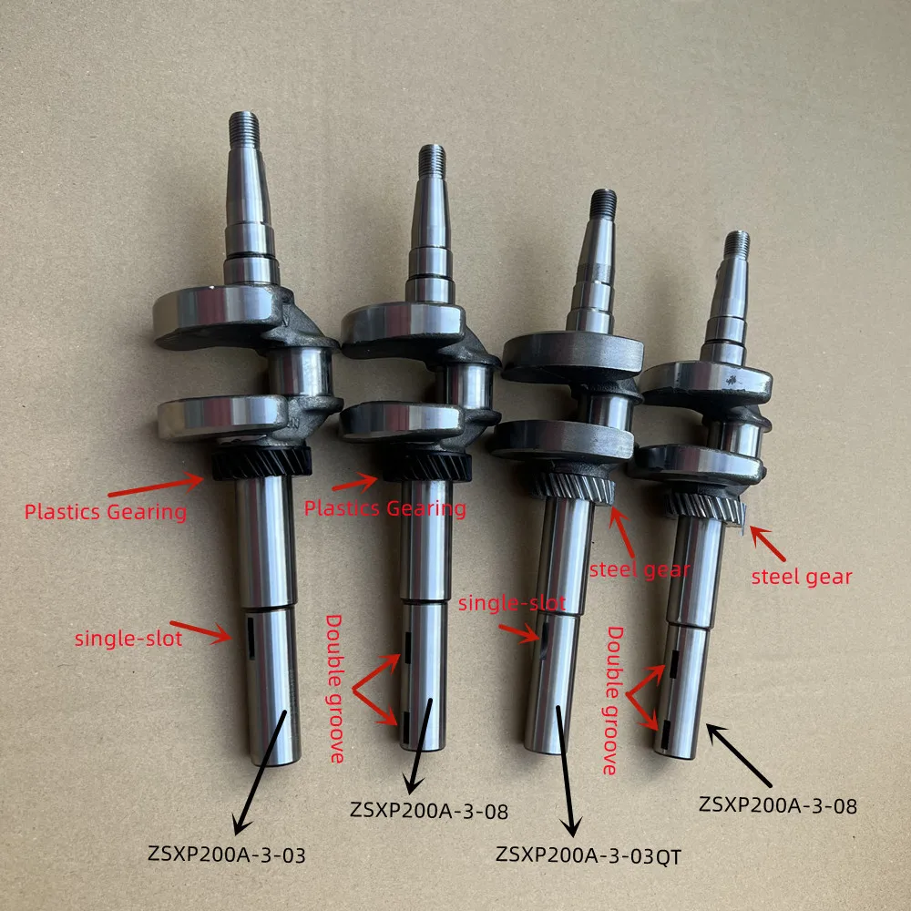 Crank Shaft Crankshaft kit (Single or double groove) For ZONGSHEN XP 160 200 XP160 XP200 Lawn machine replacement parts