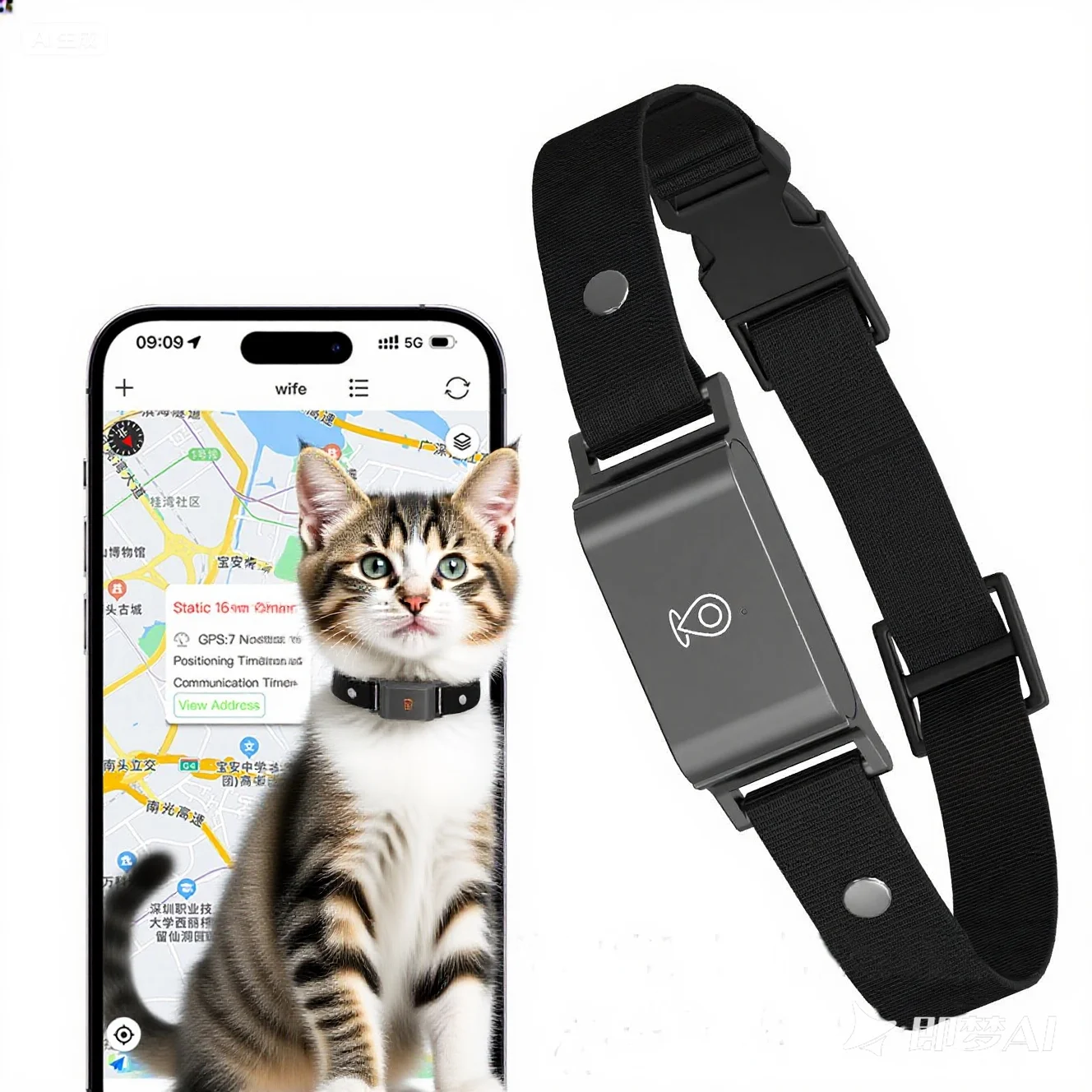 Paketkombination des neuen 4G Cat Anti-Lost Digital Fence Historical Traject Waterproof IP67 Global GPS Pet Tracker