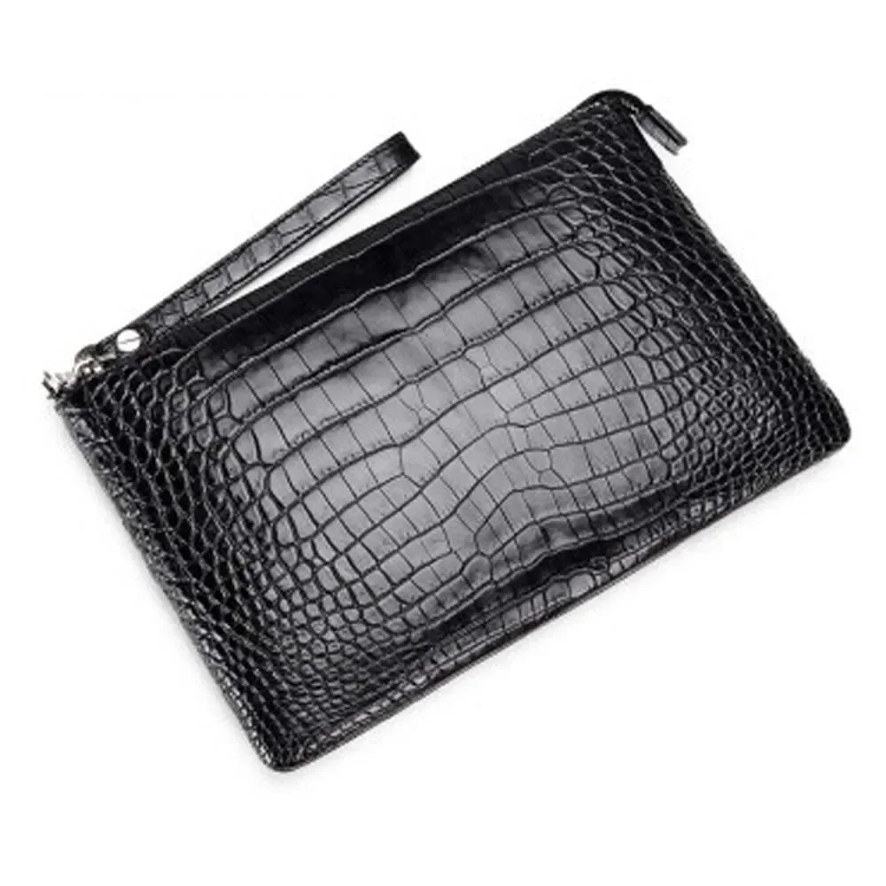 

menggeka new crocodile handbags male Hand caught bag leisure business contracted manual envelope bag Men clutch bags