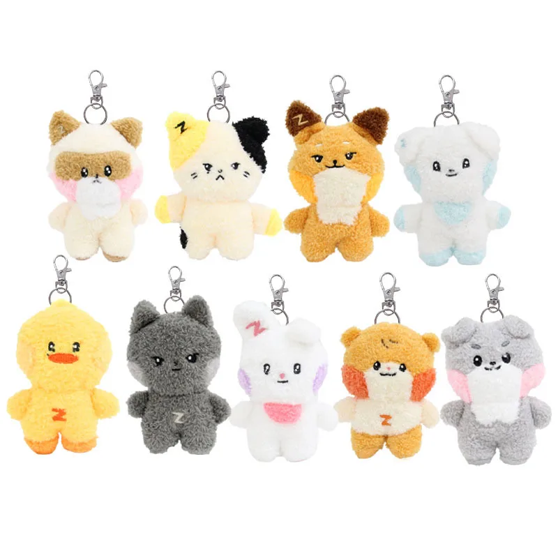 12CM ZB1 Cartoon Animal Stuffed Plush Toys Key Keyring Pendant ZEROBASEONE ZhangHao KimGyuVin Fans Gift