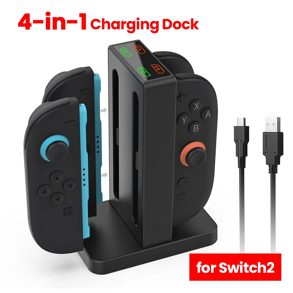 

4-in-1 Charging Dock for Switch 2 Joycon Magnetic Controller Charger Stand Station for Nintendo Switch2 Accessories