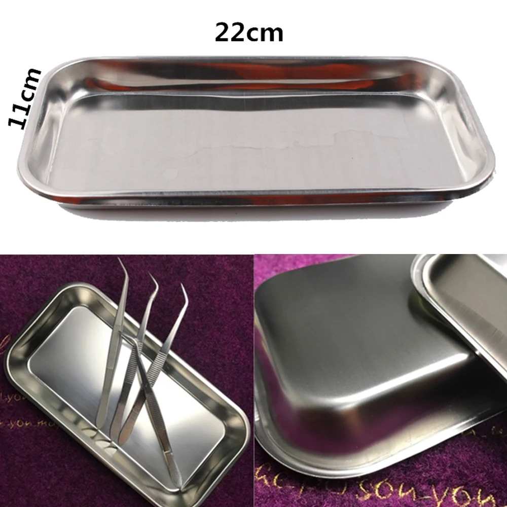 Stainless Steel Tray Medical Surgical Dental Dish Environmental Convenient Useful Popular Tray Lab Instrument Tools Storage Tray