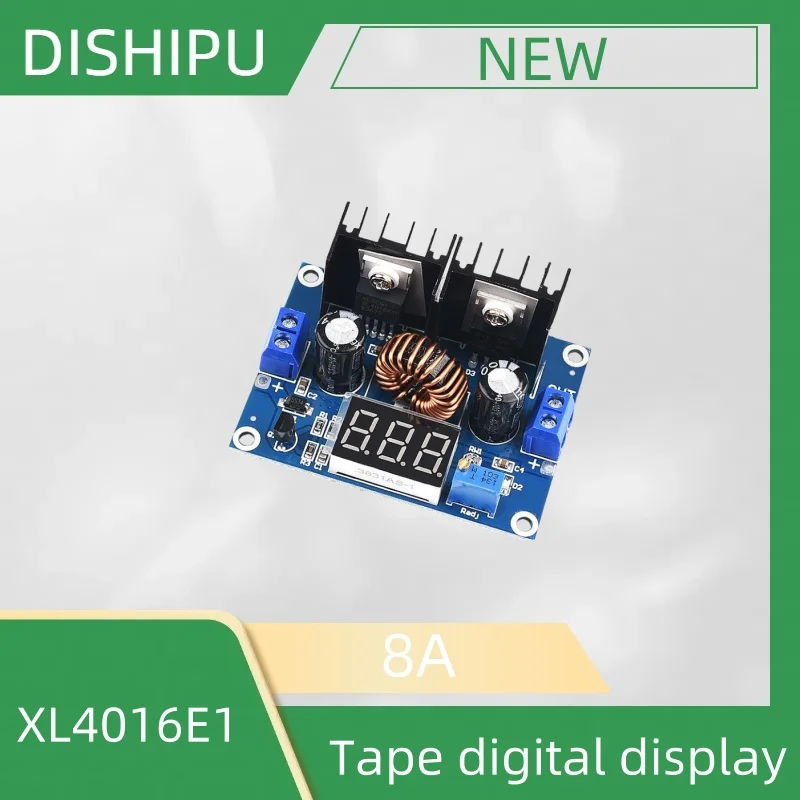 Регулятор постоянного тока XL4016E1 8A, высокомощный регулируемый и понижающий модуль постоянного тока с цифровым дисплеем