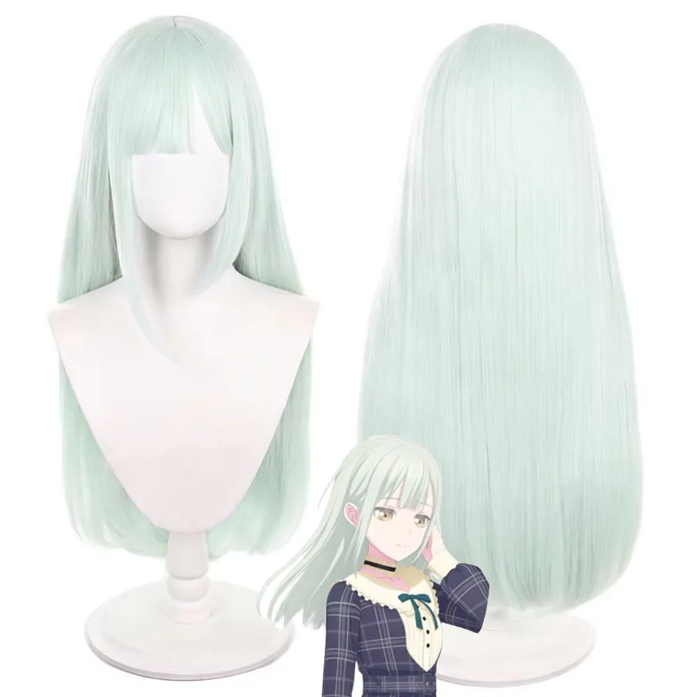 Wakaba Mutsumi Cosplay Wig 75cm Long Hair Heat Resistant Synthetic Wig Peruca For Carnival Party Role Play