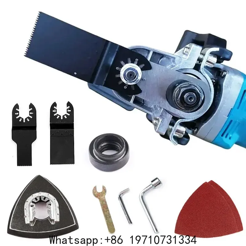 Multifunction Oscillating Adapter Tool Electric Angle Grinder Modified Trimmer/Shovel/Cutting Saw Woodworking Tool With Blades