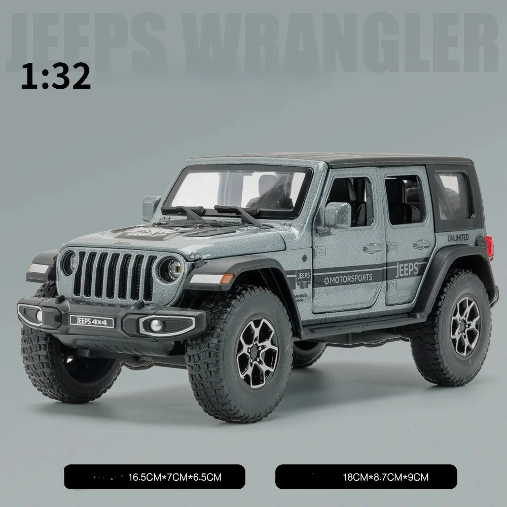 1:32 Jeep wrangler Simulation Toy Vehicles Model Sound and light Shock Absorbers Alloy Children Toys Collection Gift A905