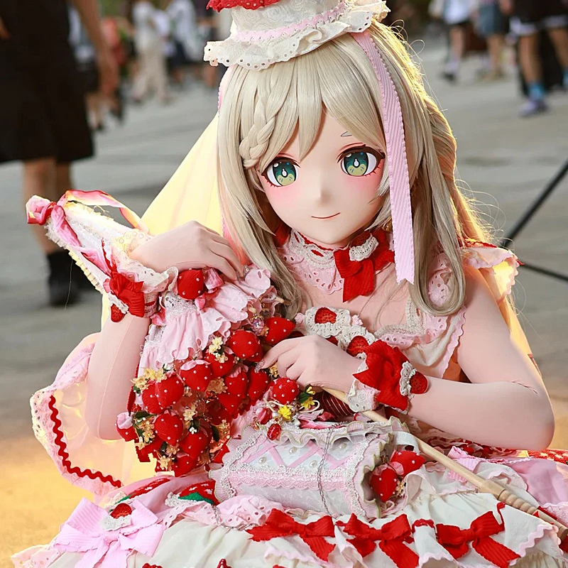 

Full headband lock Customize Full Crossdress Doll Female/Girl Cartoon Character Kig Cosplay Japanese Anime Kigurumi Masks