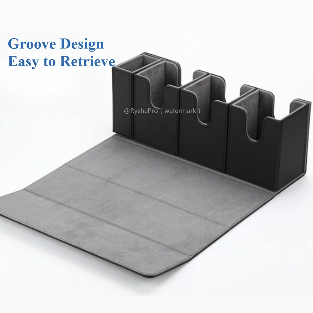 4-in-1-Commandant-Deckbox mit Würfeltablett, Sammelkarten-Aufbewahrungsbox für 270+ ummantelte Karten für Yugioh MTG TCG PTCG Sportkarten