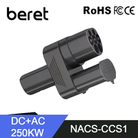 BERET CCS2 To Tesla EV Charger Adapter 250A CCS2 Combo for Tesla Convertor for Car Charger CCS2 for Tesla Model 3 Y X S