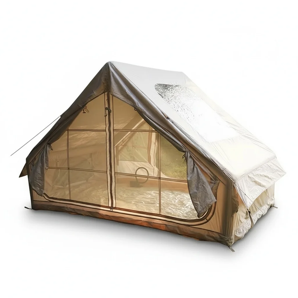 Inflatable Air Tent, Waterproof 420D Oxford Fabric Camping Tent, 5-6 Person Quick Setup Four Season Portable Outdoor Tent, 6.3 ㎡