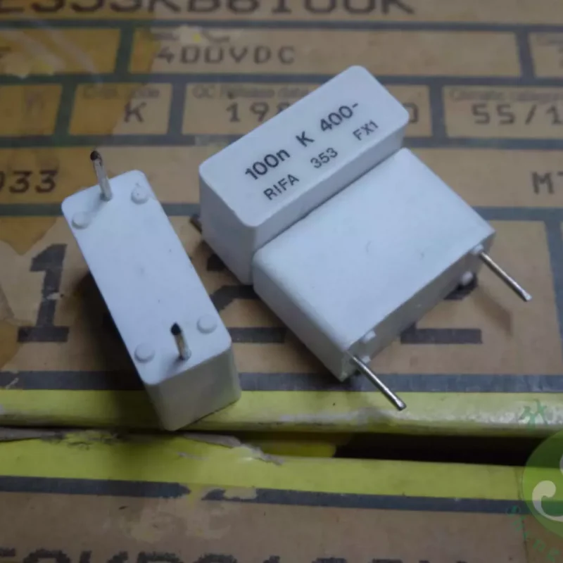 10pcs-100pcs RIFA PHE353 0.1uf/400v 100nf u1 104 brand new tin film tin foil non-polar audio capacitor