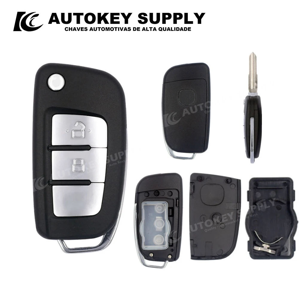 

ForChangan Modified Blade Type Folding Key Shell 2 Button Right Slot （With Logo） Autokeysupply AKCNF105