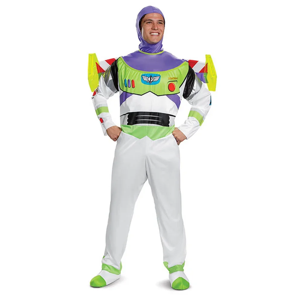 Disfraz de cosplay de Anime Buzz Lightyear, conjunto de mono elegante para hombres y mujeres adultos, disfraz de actuación en escenario de Halloween