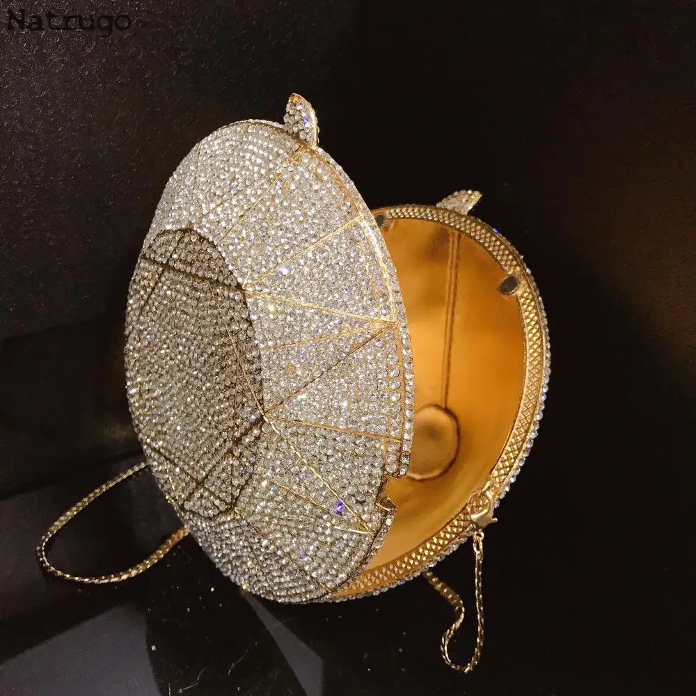 Borsa con strass di cristallo Bling per le donne borsa a tracolla con pochette scintillante per la festa di nozze serale Prom