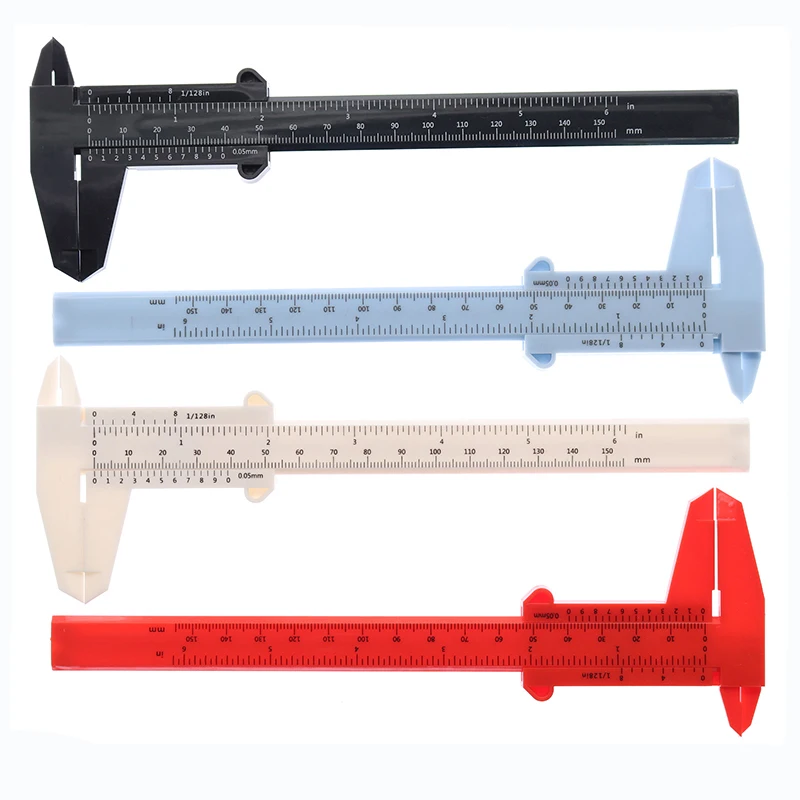 200mm Precision Plastic Sliding Vernier Caliper Gauge Measuring Tool Test Teaching Material Micrometer