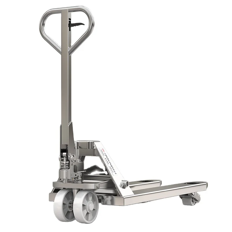 2 Ton Stainless Steel 304 Manual Hand Pallet Truck with 1200mm Fork Length and Nylon Wheels ISO9001 Certified