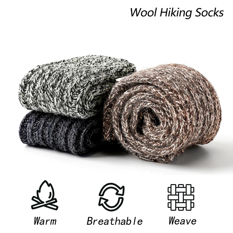 High Quality Merino Wool Socks For Men Super Thick Warm Casual Soft Women Against Cold Snow Winter Outdoor Male Middle Tube Sock