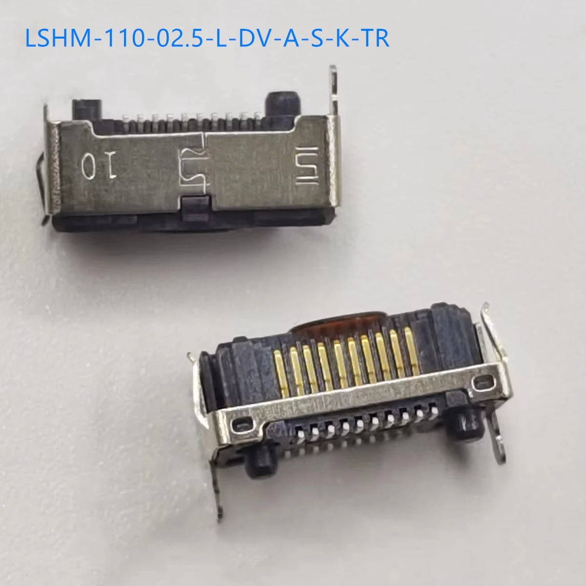 

LSHM-110-02-5-L-DV-A-S-K-TR 0.5MM 20PIN 2-row gold-plated connector